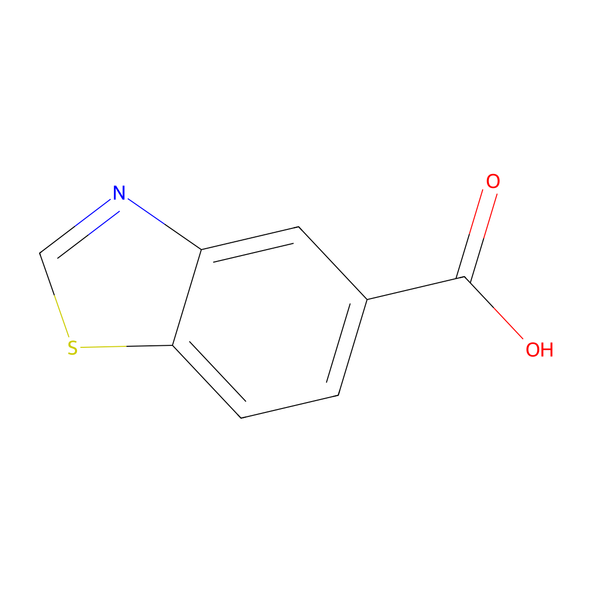 1,3-Benzothiazole-5-carboxylic acid molecular structure, CAS 68867-17-4
