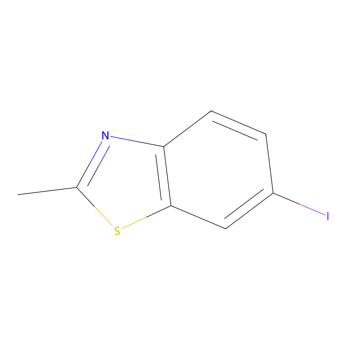 6-Iodo-2-methyl-1,3-benzothiazole molecular structure, CAS 68867-20-9