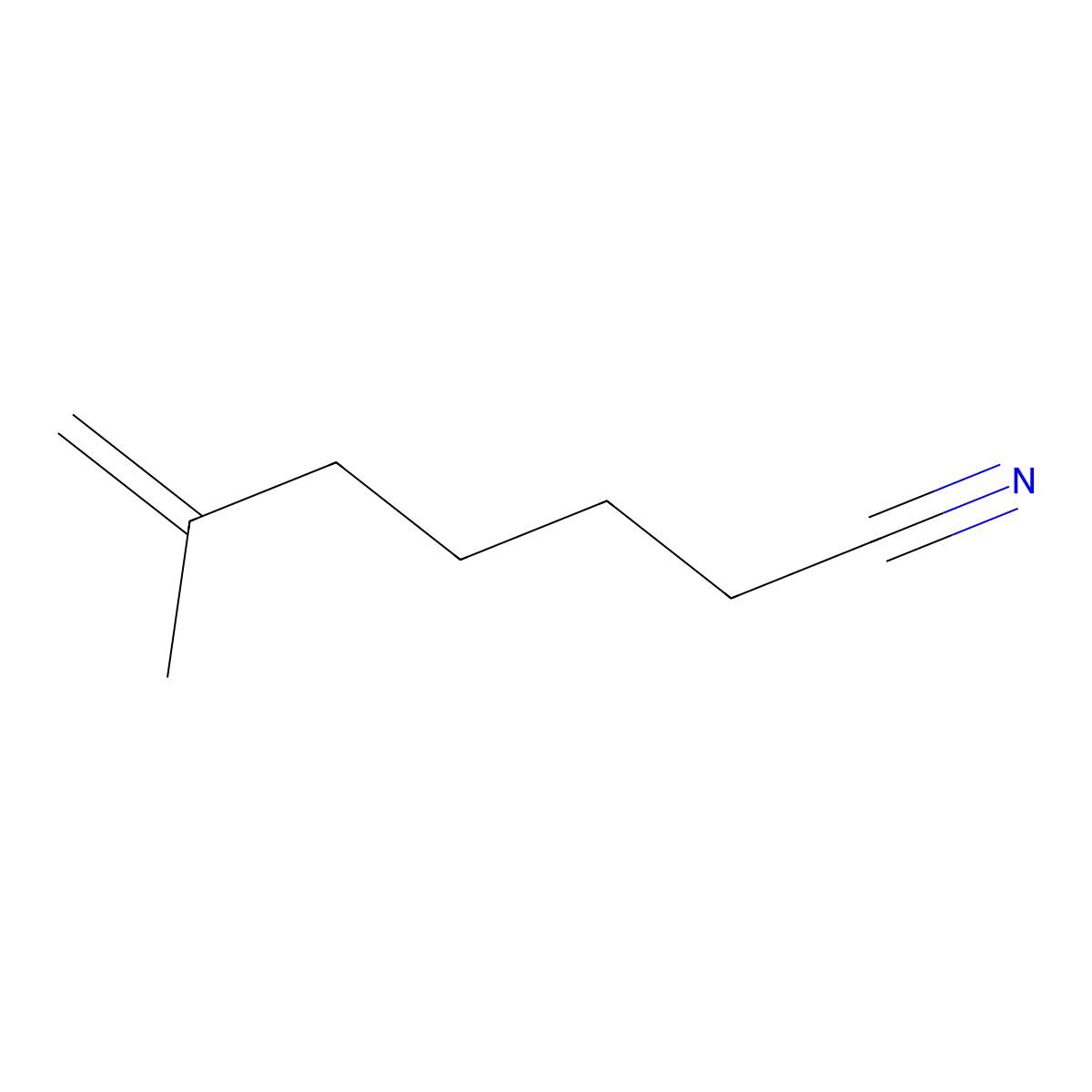 6-Methylhept-6-enenitrile molecular structure, CAS 6887-97-4
