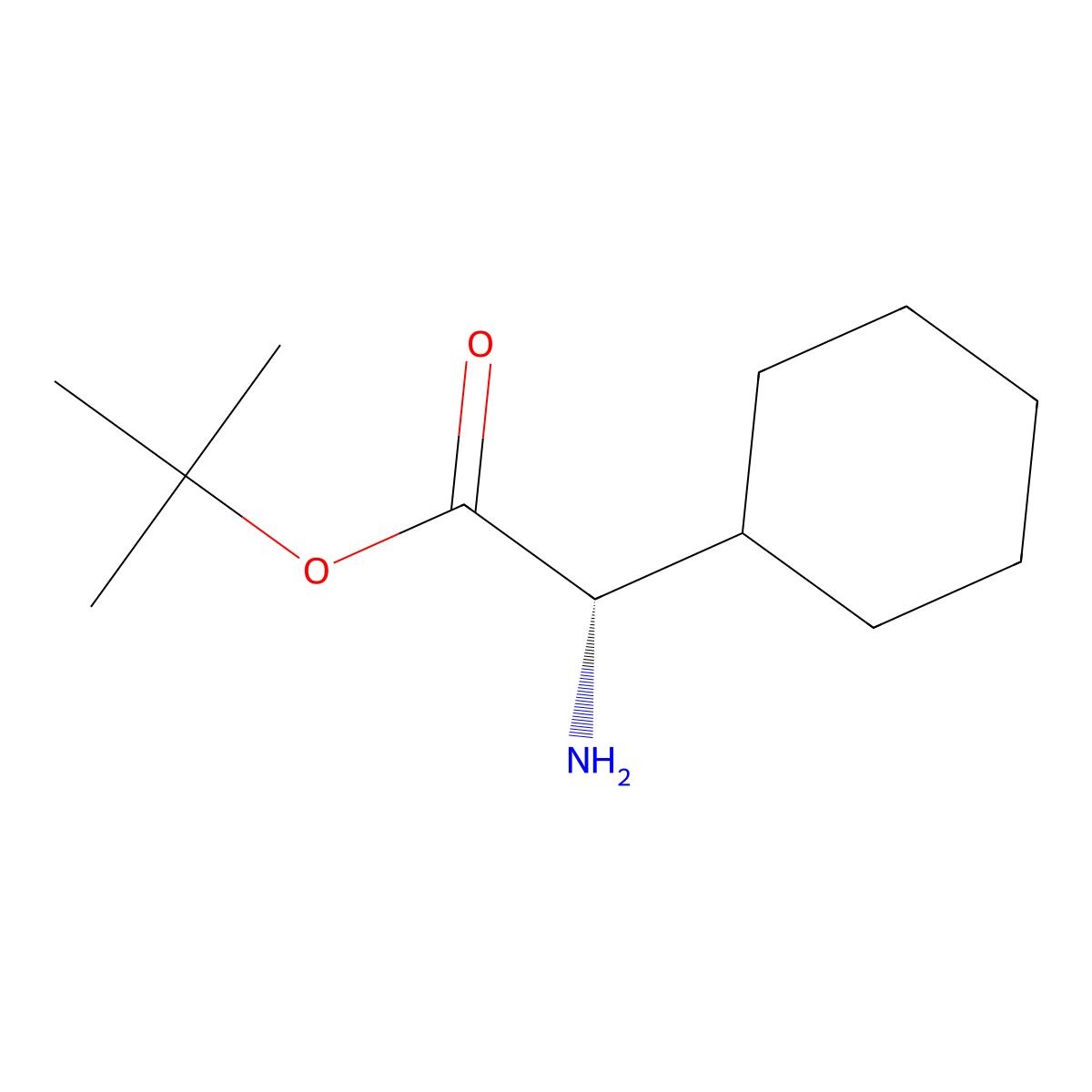 tert-Butyl (S)-a-amino-cyclohexaneacetate molecular structure, CAS 688735-01-5