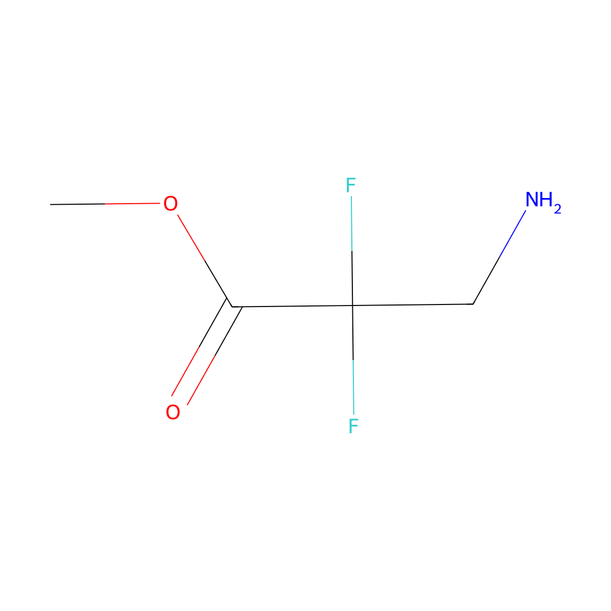 Methyl 3-amino-2,2-difluoropropanoate molecular structure, CAS 688736-21-2