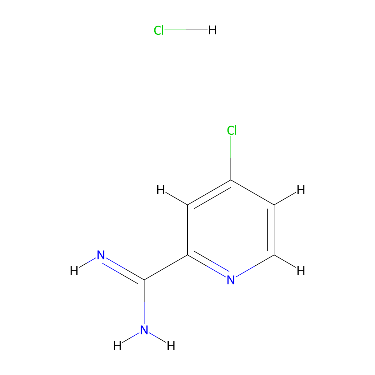 4-Chloropyridine-2-carboximidamide hydrochloride molecular structure, CAS 688753-58-4