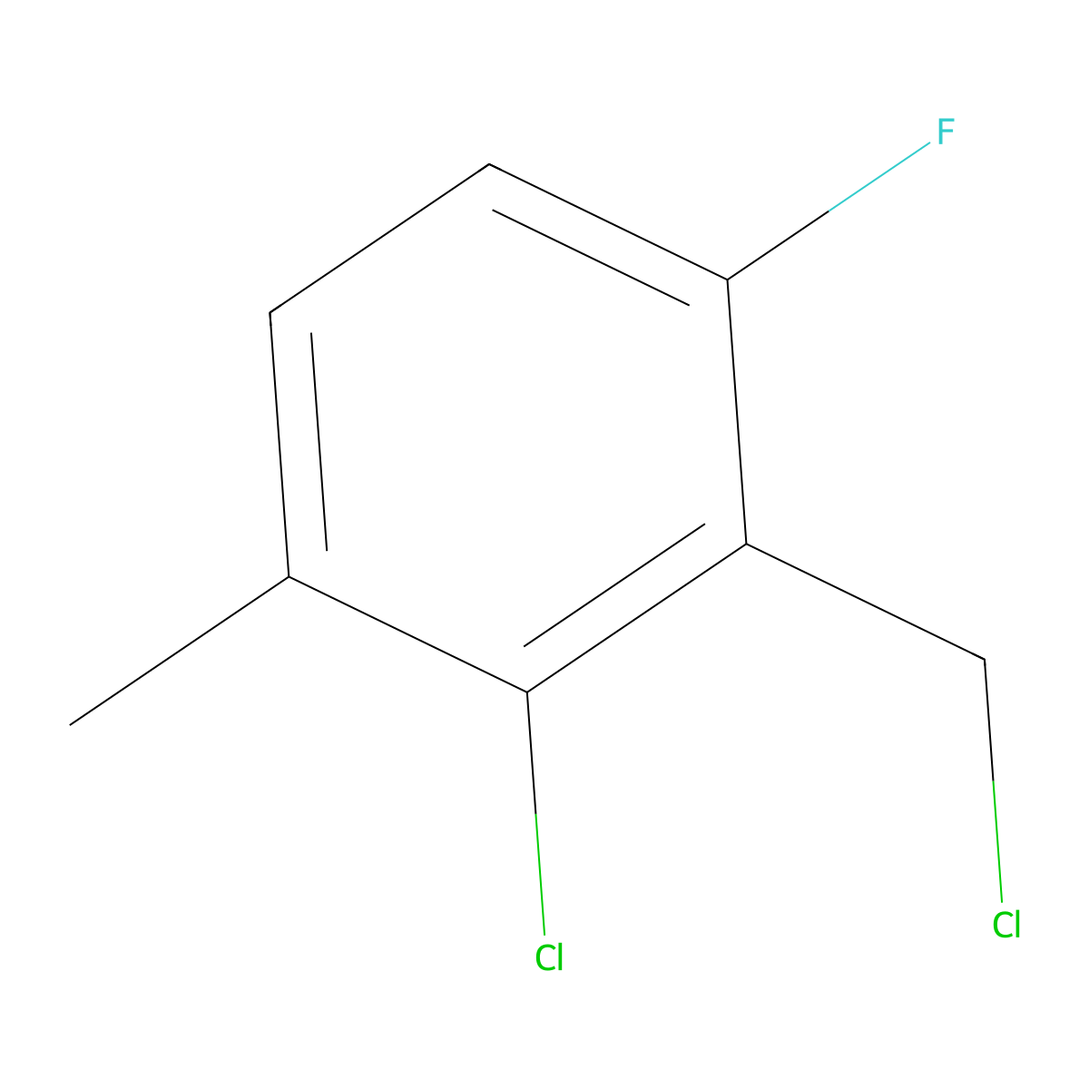 2-Chloro-3-(chloromethyl)-4-fluoro-1-methylbenzene molecular structure, CAS 688755-42-2