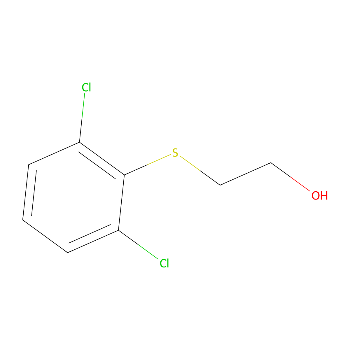 2,6-Dichlorophenylthioethanol molecular structure, CAS 688762-66-5