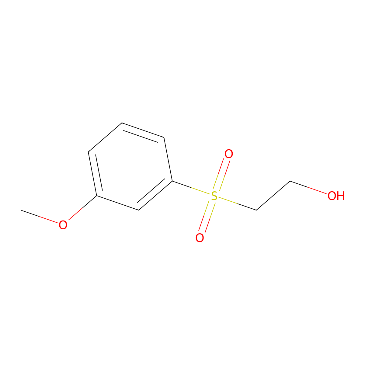 3-Methoxyphenylsulfonylethanol molecular structure, CAS 688762-86-9