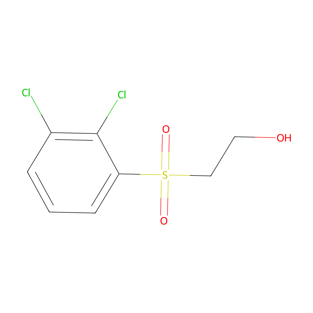 2,3-Dichlorophenylsulfonylethanol molecular structure, CAS 688763-03-3