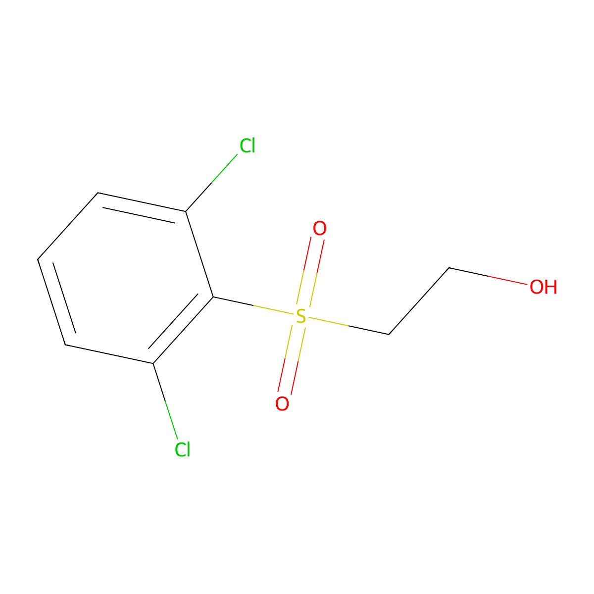 2,6-Dichlorophenylsulfonylethanol molecular structure, CAS 688763-07-7