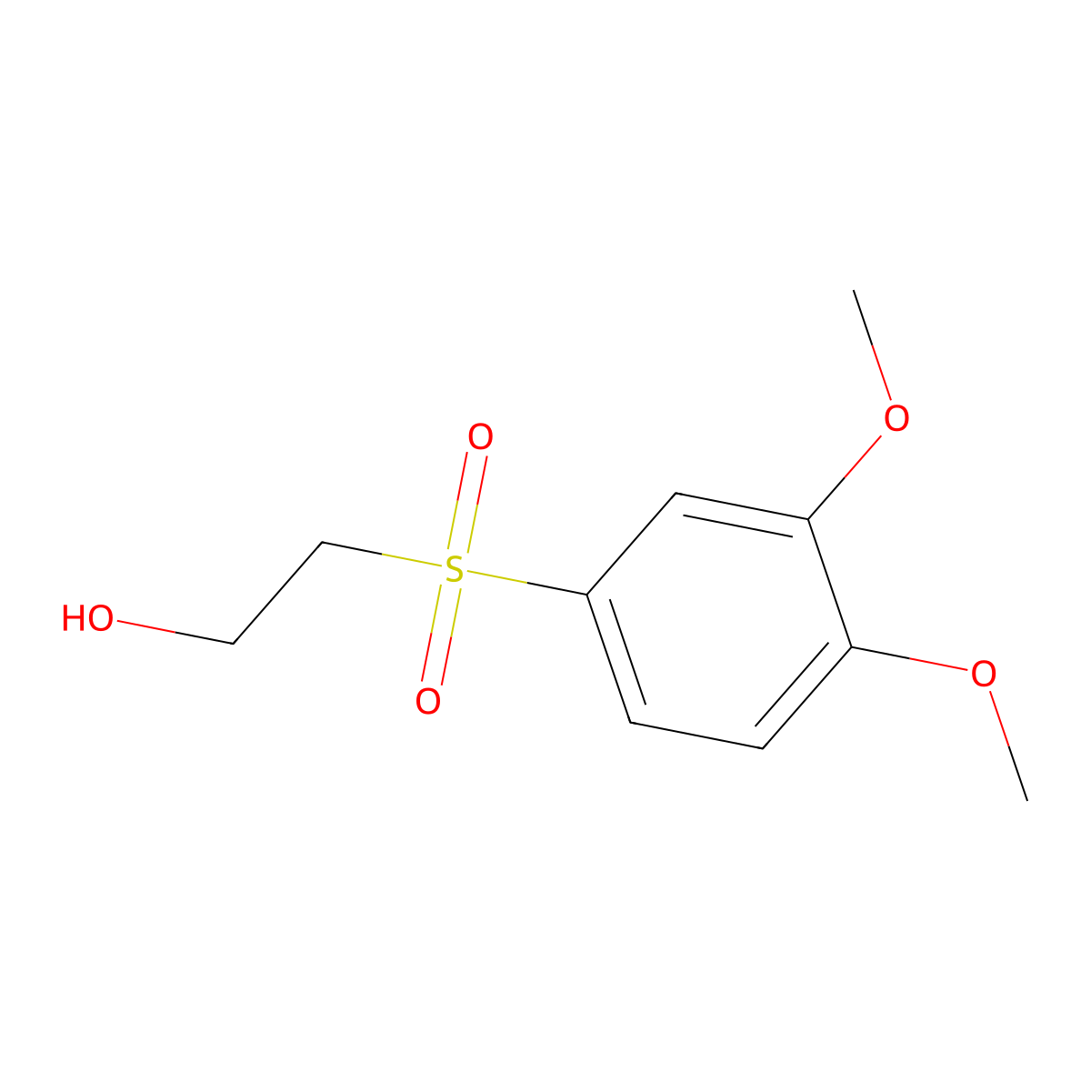 2-(3,4-Dimethoxyphenyl)sulfonylethanol molecular structure, CAS 688763-13-5