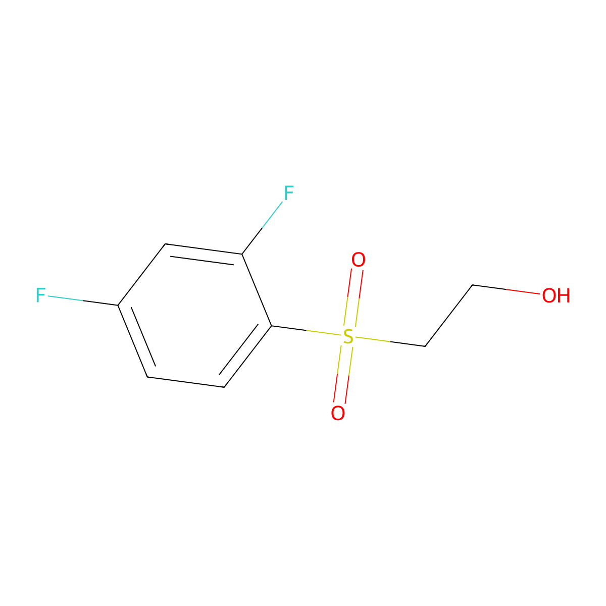 2,4-Difluorophenylsulfonylethanol molecular structure, CAS 688763-15-7