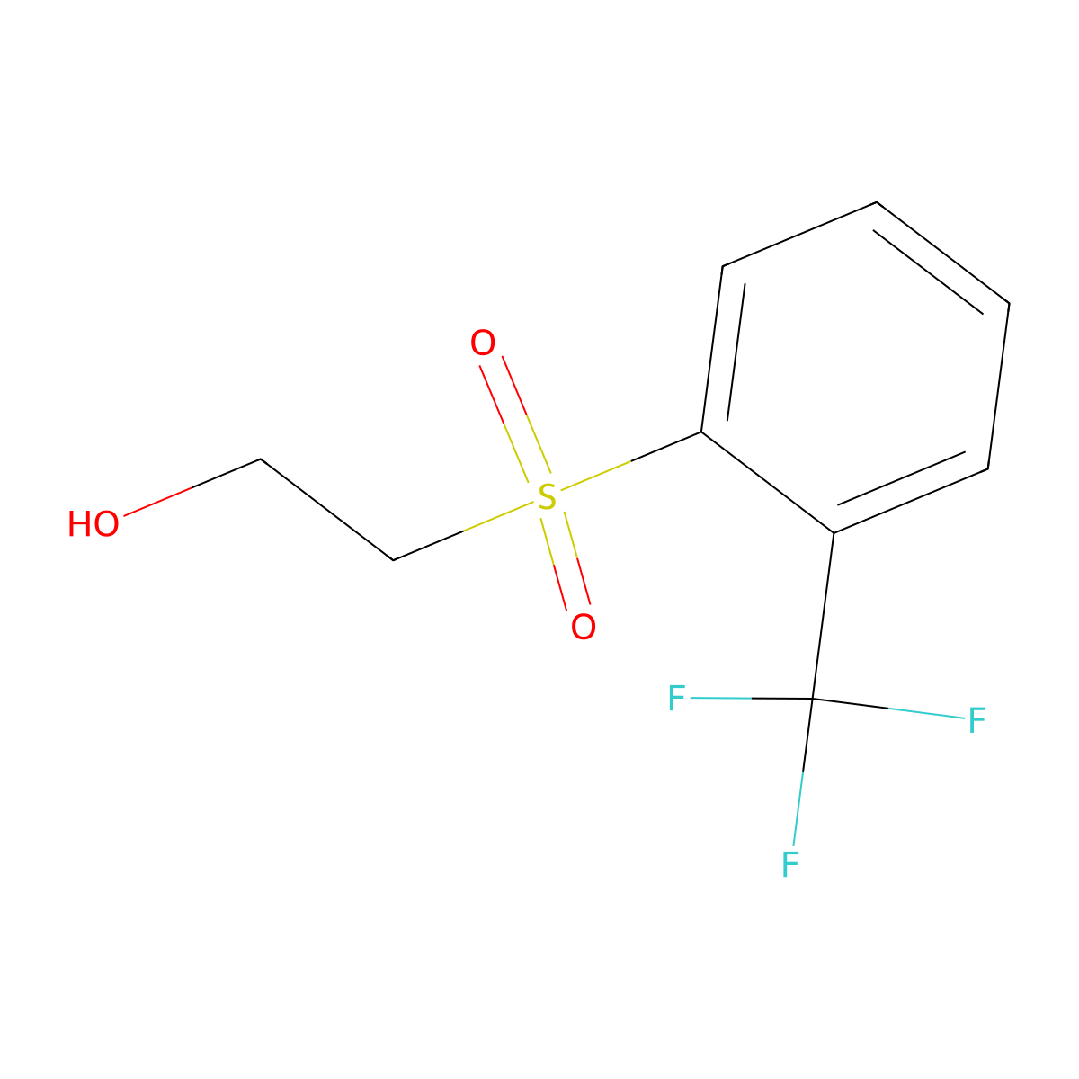 2-Trifluoromethylphenylsulfonylethanol molecular structure, CAS 688763-18-0