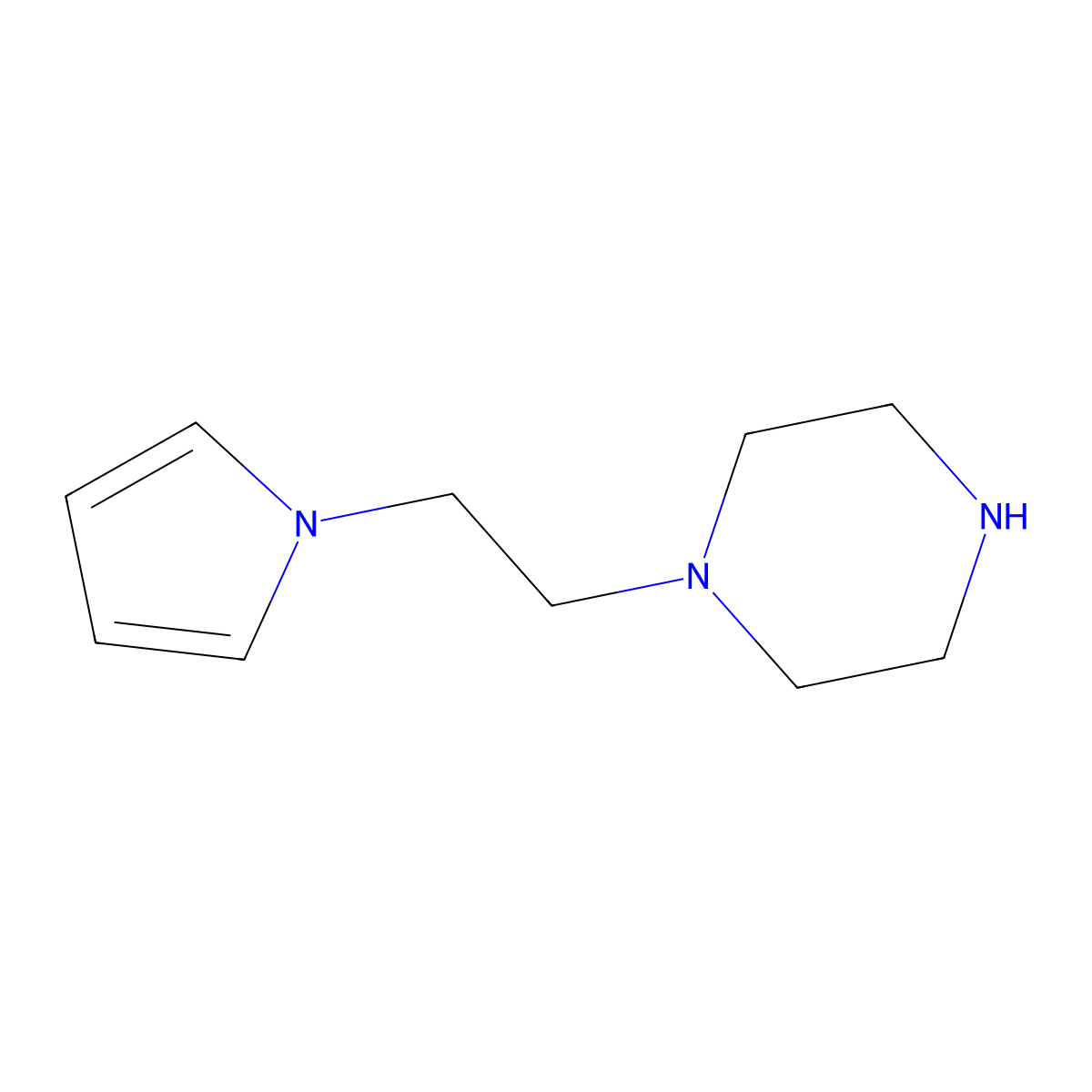 1-(2-Pyrrol-1-yl-ethyl)piperazine molecular structure, CAS 688763-20-4
