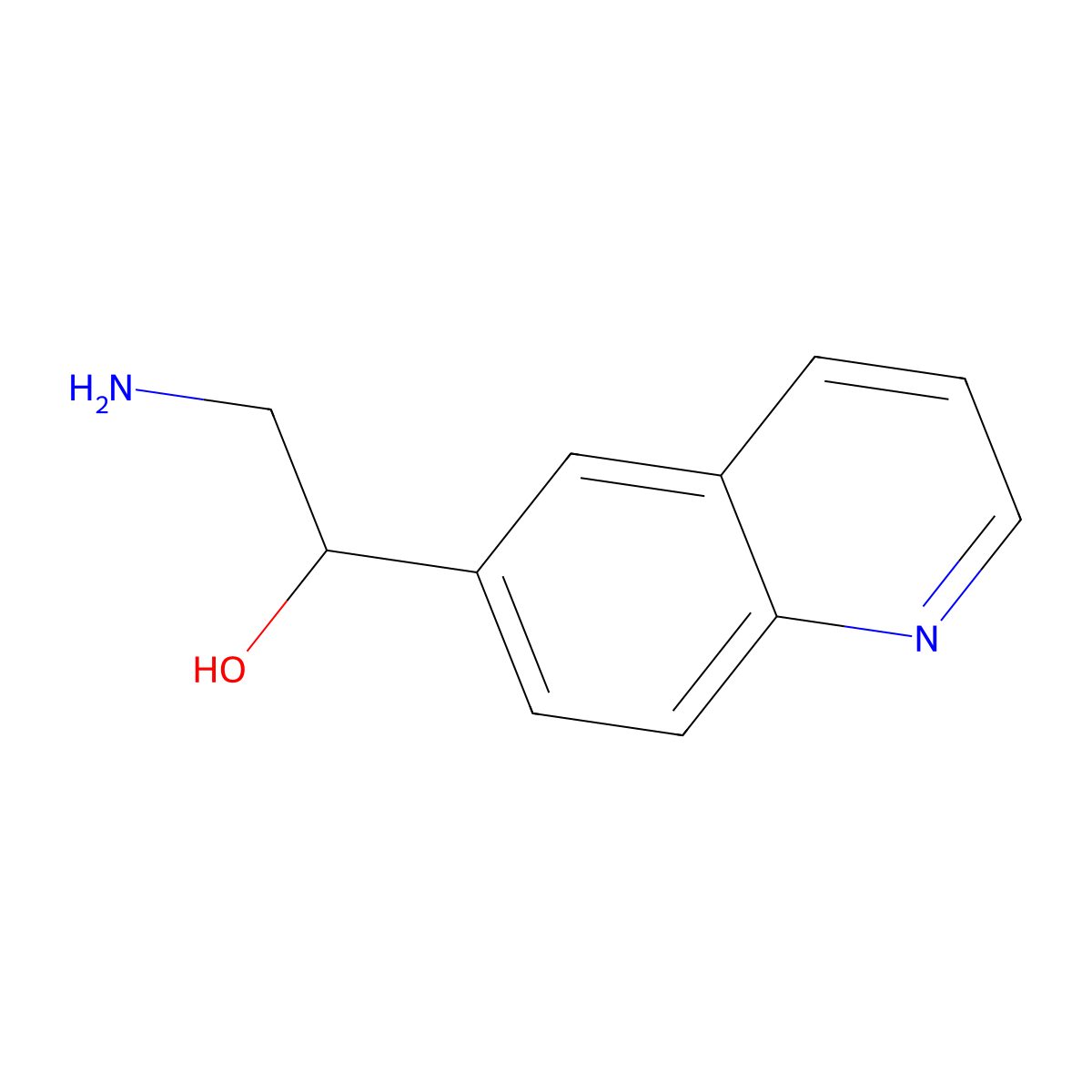 2-Amino-1-(quinolin-6-yl)ethan-1-ol molecular structure, CAS 688763-32-8