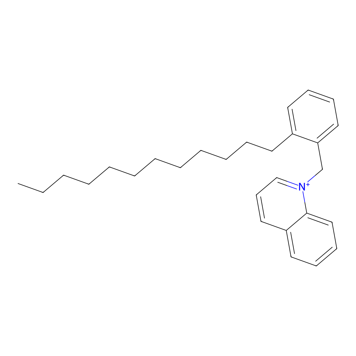1-((Dodecylphenyl)methyl)quinolinium molecular structure, CAS 68877-28-1