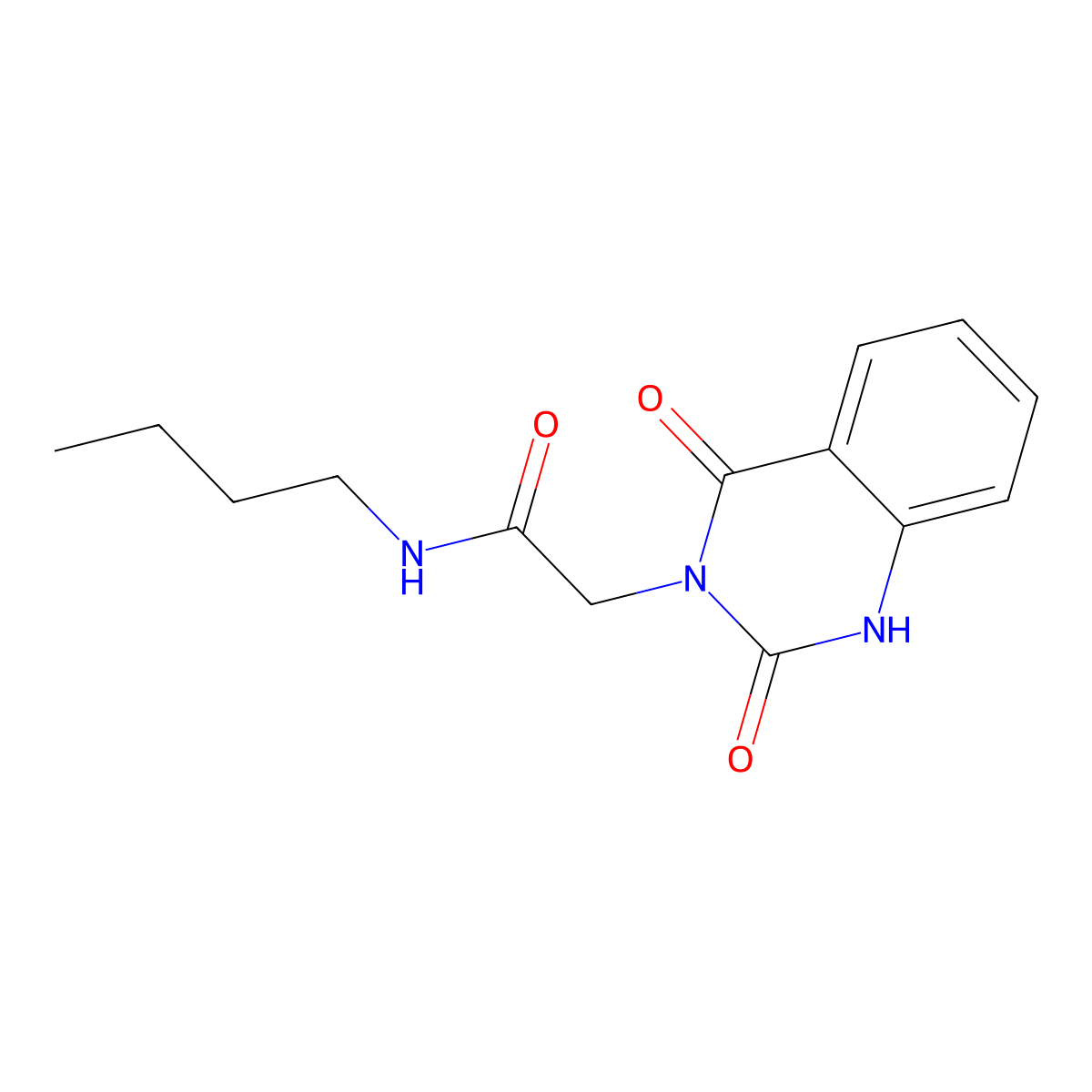 N-butyl-2-(2,4-dioxo-1H-quinazolin-3-yl)acetamide molecular structure, CAS 688773-31-1