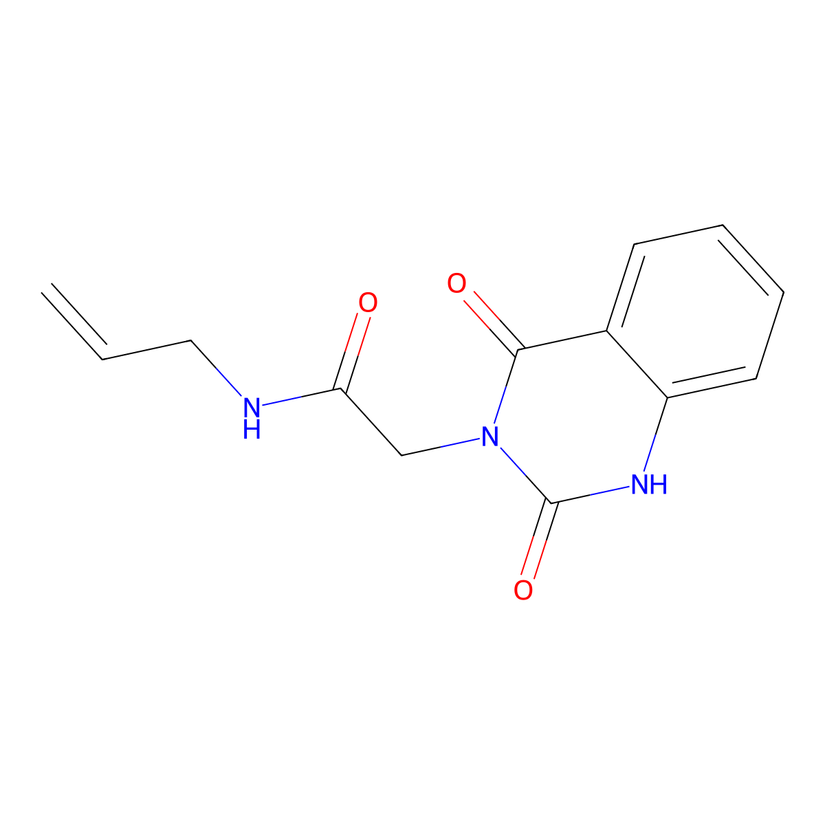 2-(2,4-dioxo-1H-quinazolin-3-yl)-N-prop-2-enylacetamide molecular structure, CAS 688773-33-3