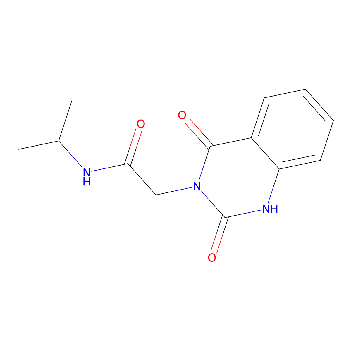 2-(2,4-dioxo-1H-quinazolin-3-yl)-N-propan-2-ylacetamide molecular structure, CAS 688773-37-7