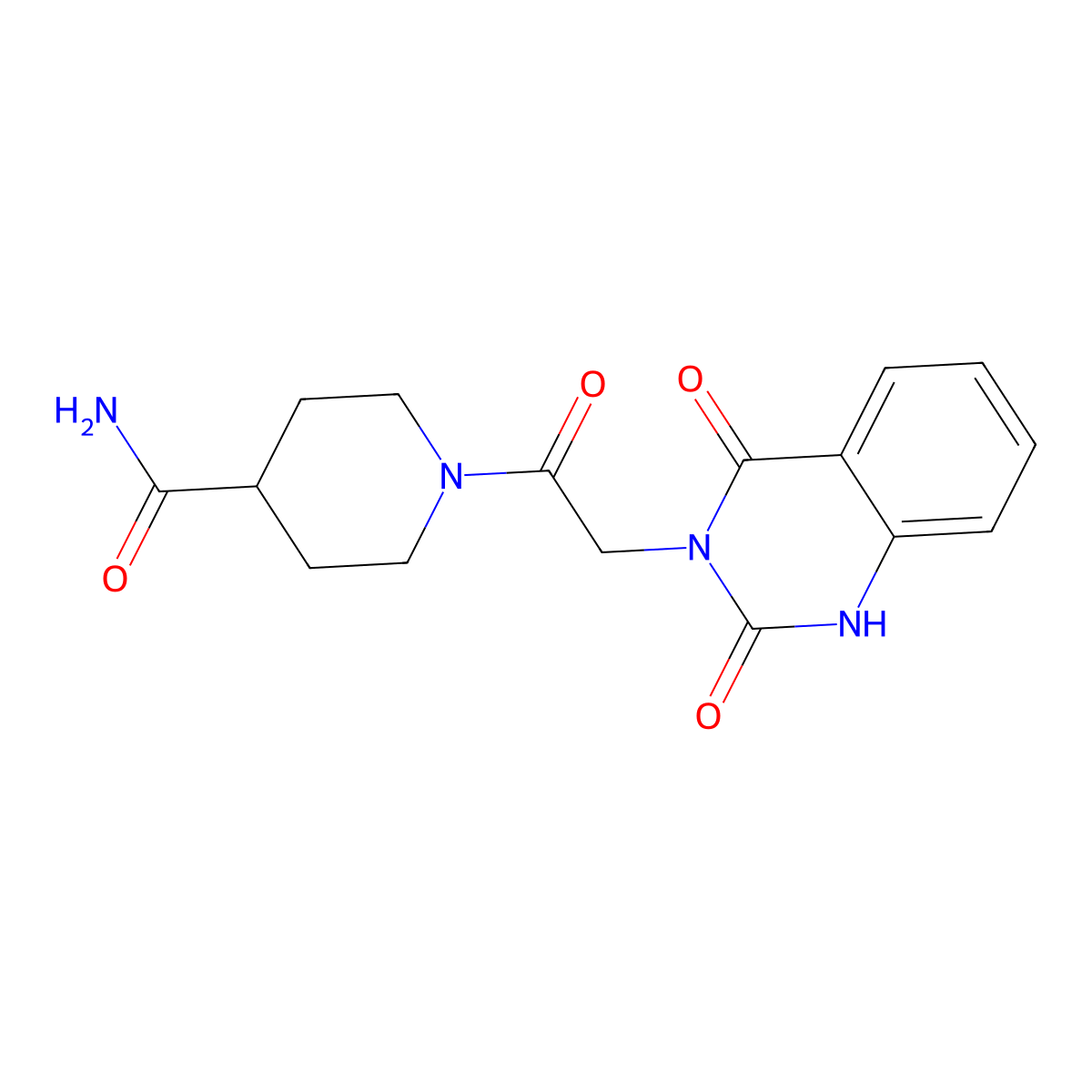 1-[2-(2,4-dioxo-1H-quinazolin-3-yl)acetyl]piperidine-4-carboxamide molecular structure, CAS 688773-43-5