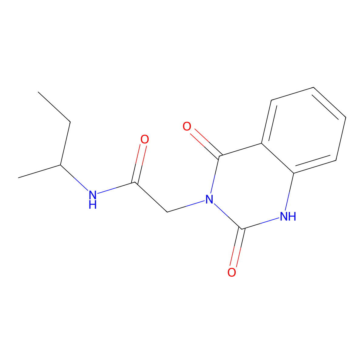 N-butan-2-yl-2-(2,4-dioxo-1H-quinazolin-3-yl)acetamide molecular structure, CAS 688773-49-1