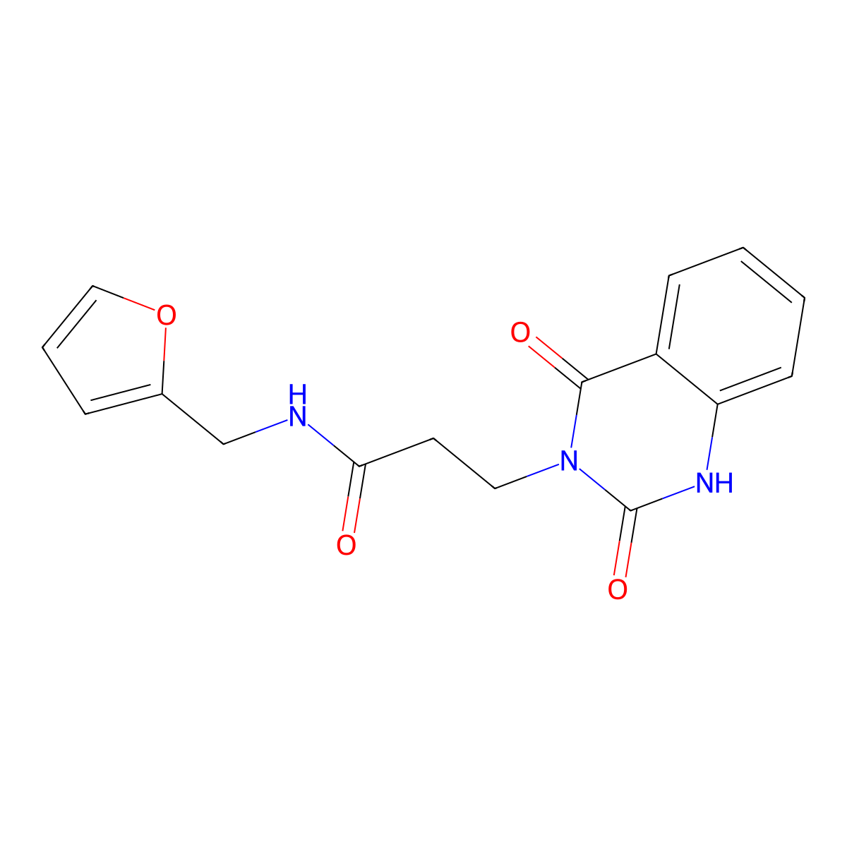 3-(2,4-dioxo-1,2-dihydroquinazolin-3(4H)-yl)-N-(furan-2-ylmethyl)propanamide molecular structure, CAS 688773-74-2