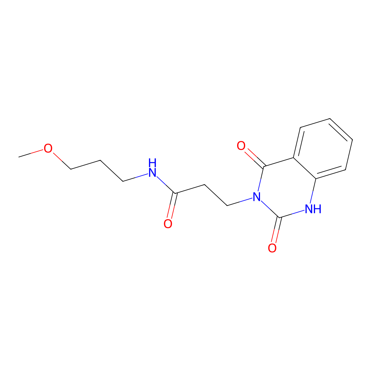 3-(2,4-dioxo-1H-quinazolin-3-yl)-N-(3-methoxypropyl)propanamide molecular structure, CAS 688773-82-2