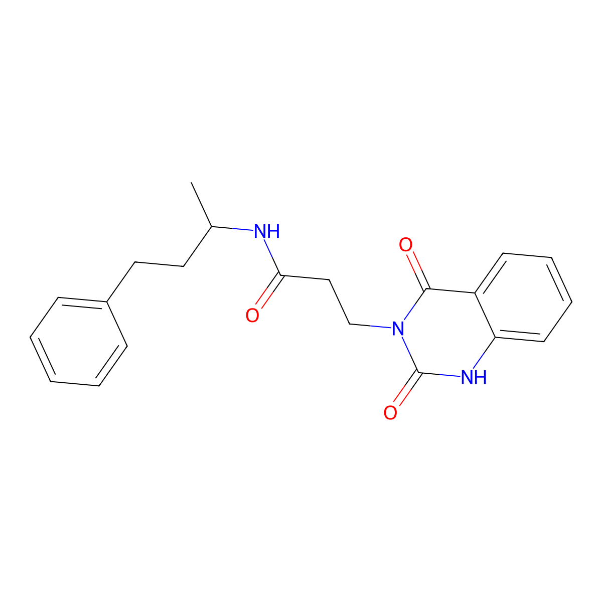 3-(2,4-dioxo-1H-quinazolin-3-yl)-N-(4-phenylbutan-2-yl)propanamide molecular structure, CAS 688773-83-3