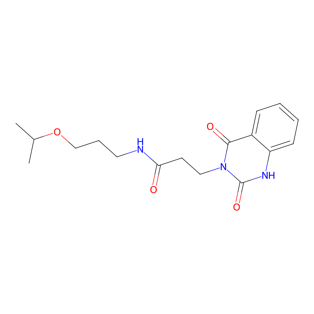 3-(2,4-dioxo-1H-quinazolin-3-yl)-N-(3-propan-2-yloxypropyl)propanamide molecular structure, CAS 688773-85-5