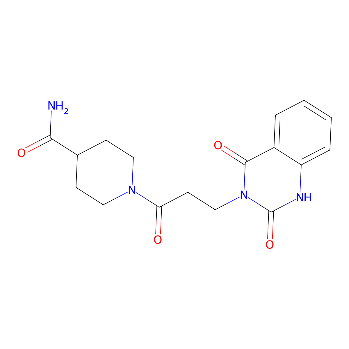 1-[3-(2,4-dioxo-1H-quinazolin-3-yl)propanoyl]piperidine-4-carboxamide molecular structure, CAS 688773-87-7