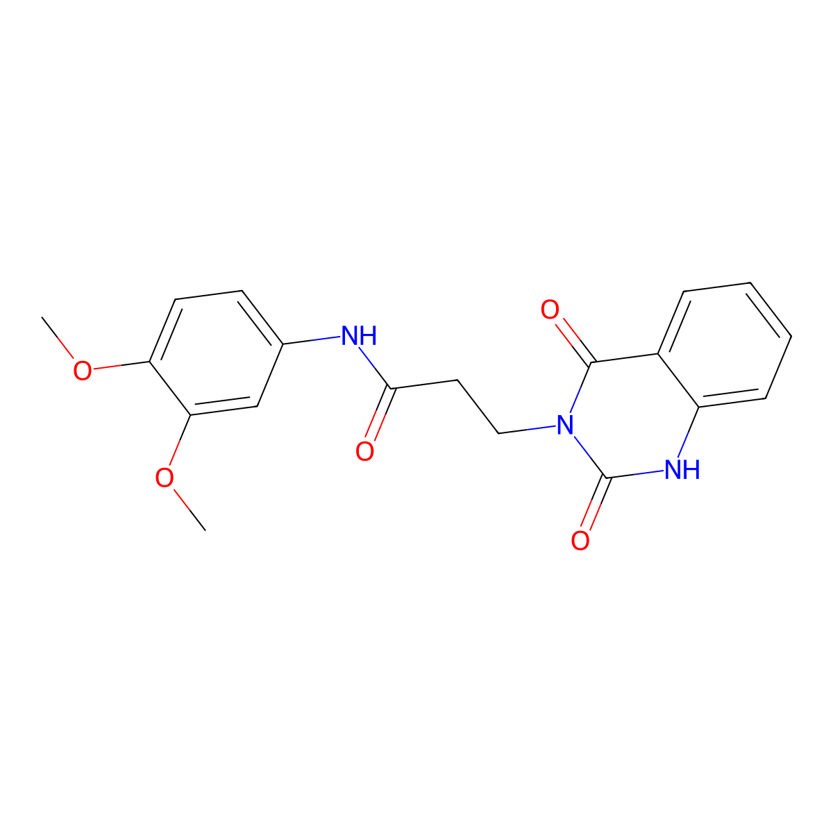 N-(3,4-dimethoxyphenyl)-3-(2,4-dioxo-1H-quinazolin-3-yl)propanamide molecular structure, CAS 688774-41-6