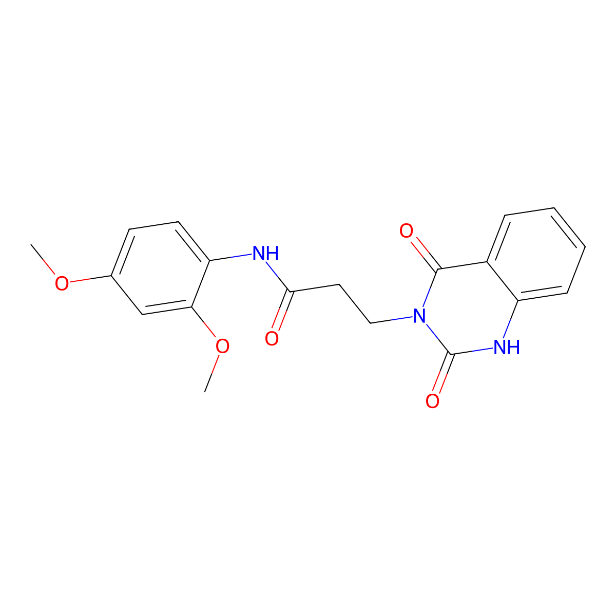 N-(2,4-dimethoxyphenyl)-3-(2,4-dioxo-1H-quinazolin-3-yl)propanamide molecular structure, CAS 688774-42-7