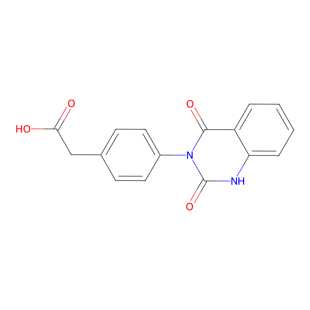 2-[4-(2,4-dioxo-1H-quinazolin-3-yl)phenyl]acetic Acid molecular structure, CAS 688774-48-3