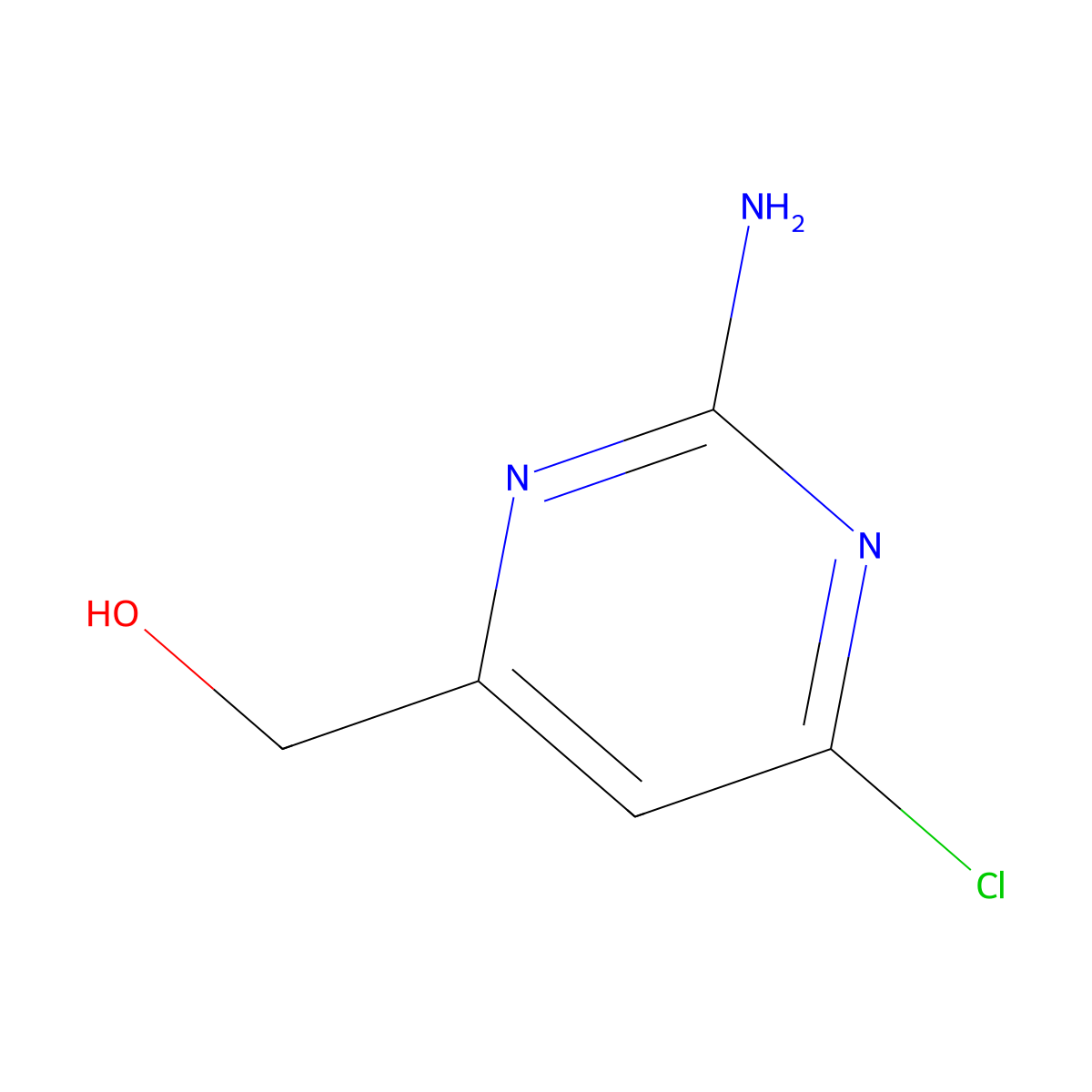 (2-Amino-6-chloropyrimidin-4-yl)methanol molecular structure, CAS 688782-75-4