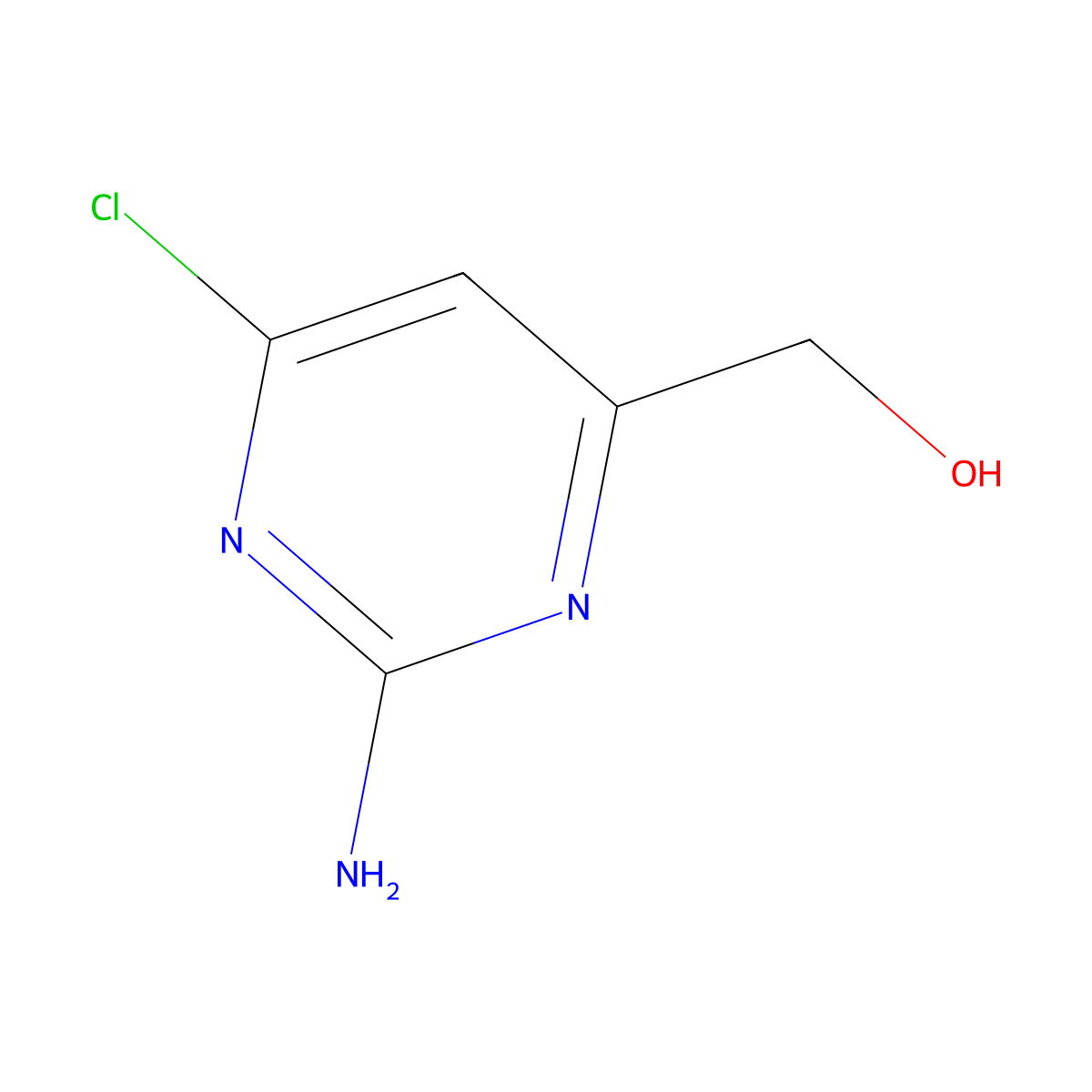 (2-Amino-6-chloropyrimidin-4-yl)methanol molecular structure, CAS 688782-75-4