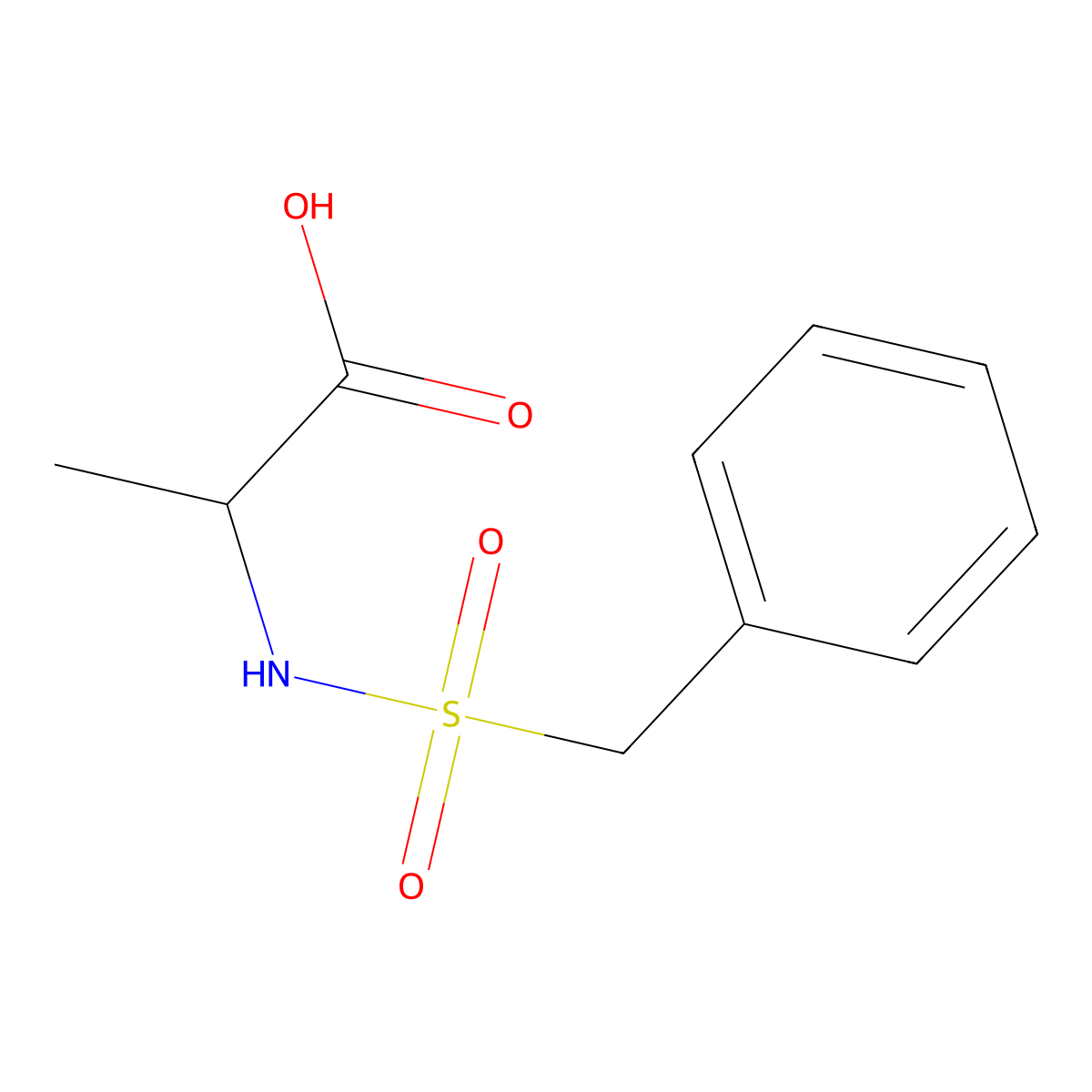 2-(Phenylmethanesulfonamido)propanoic acid molecular structure, CAS 688789-94-8
