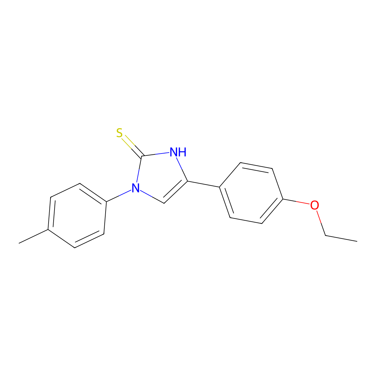 4-(4-ethoxyphenyl)-1-(p-tolyl)-1H-imidazole-2(3H)-thione molecular structure, CAS 688791-33-5