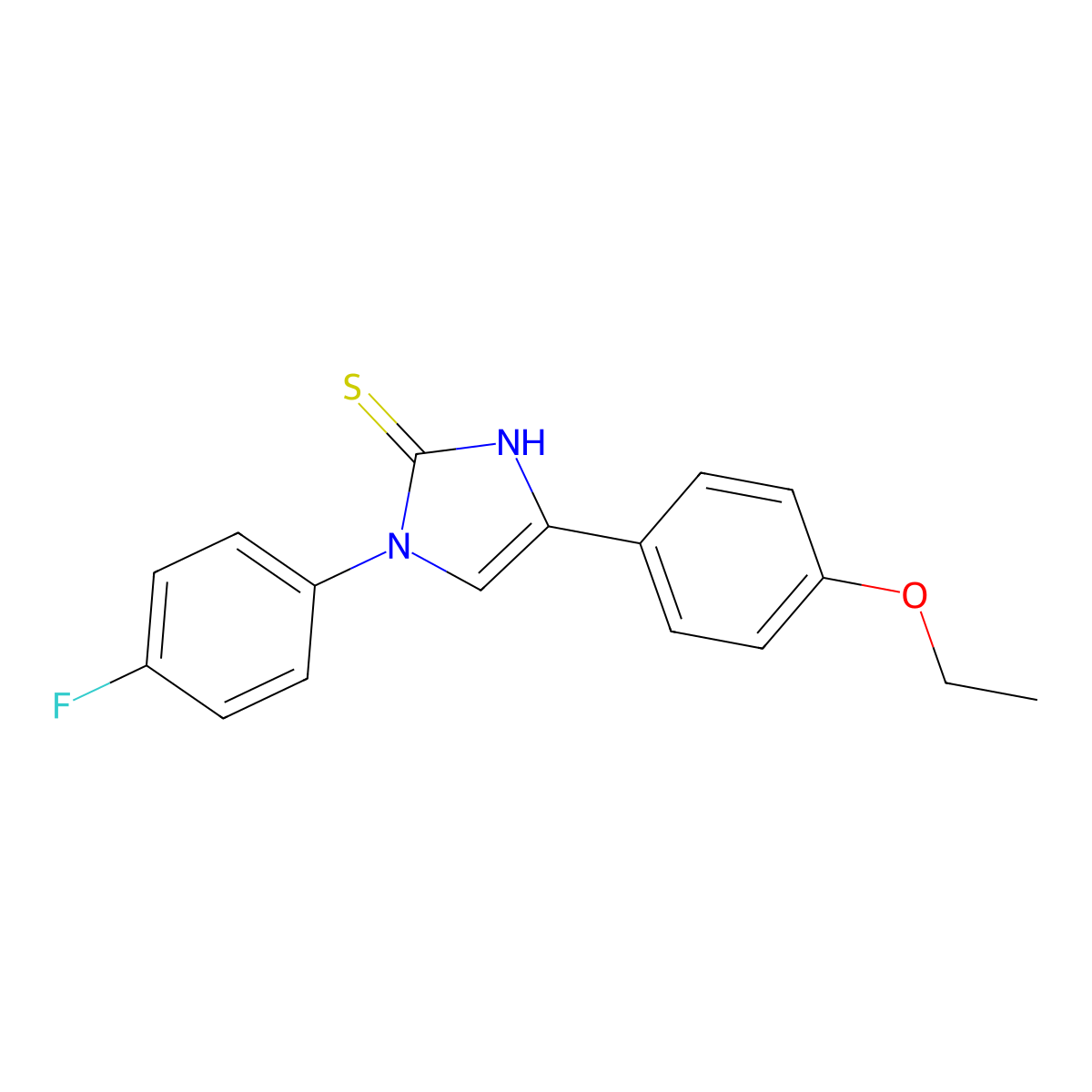 5-(4-ethoxyphenyl)-3-(4-fluorophenyl)-1H-imidazole-2-thione molecular structure, CAS 688791-35-7