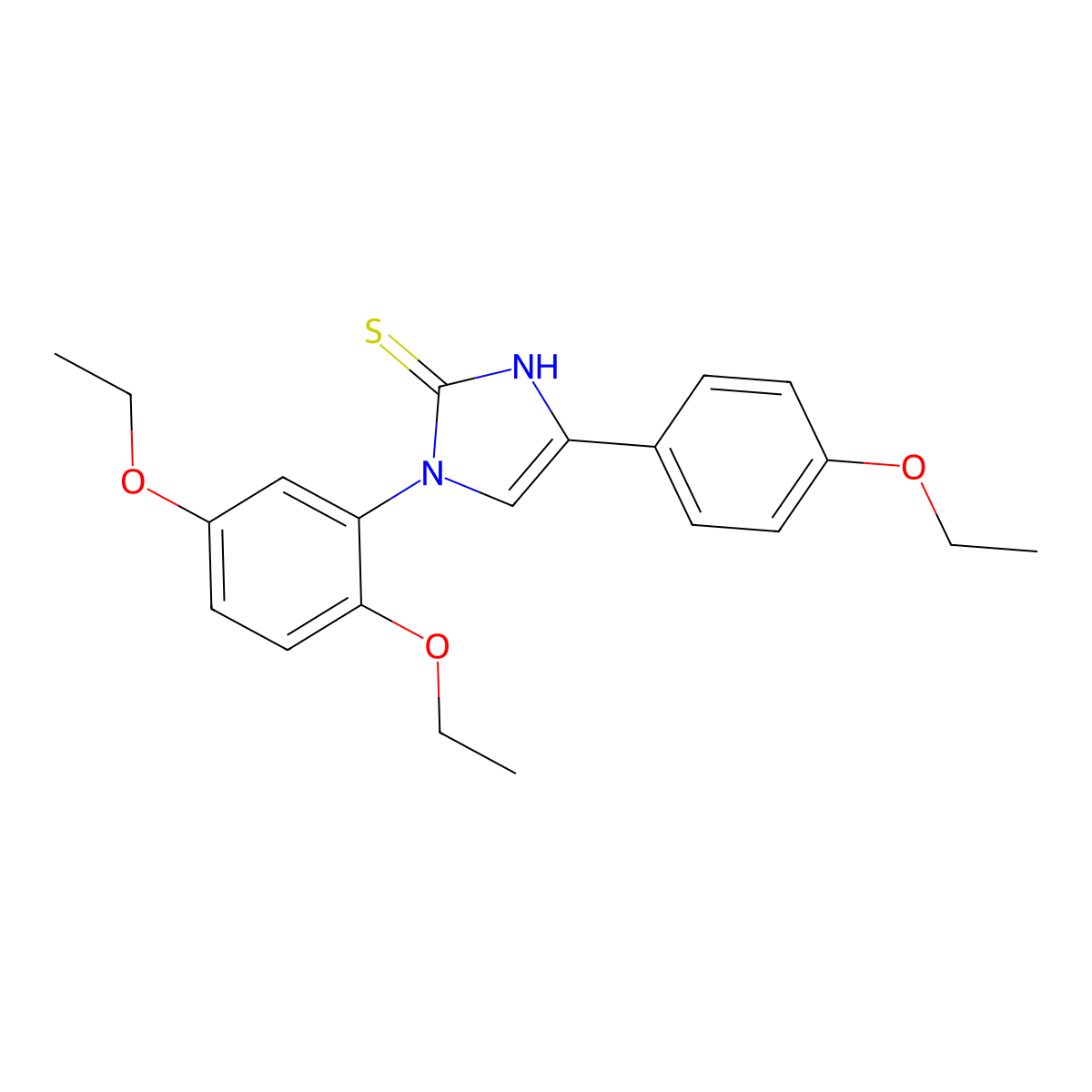 3-(2,5-diethoxyphenyl)-5-(4-ethoxyphenyl)-1H-imidazole-2-thione molecular structure, CAS 688791-43-7