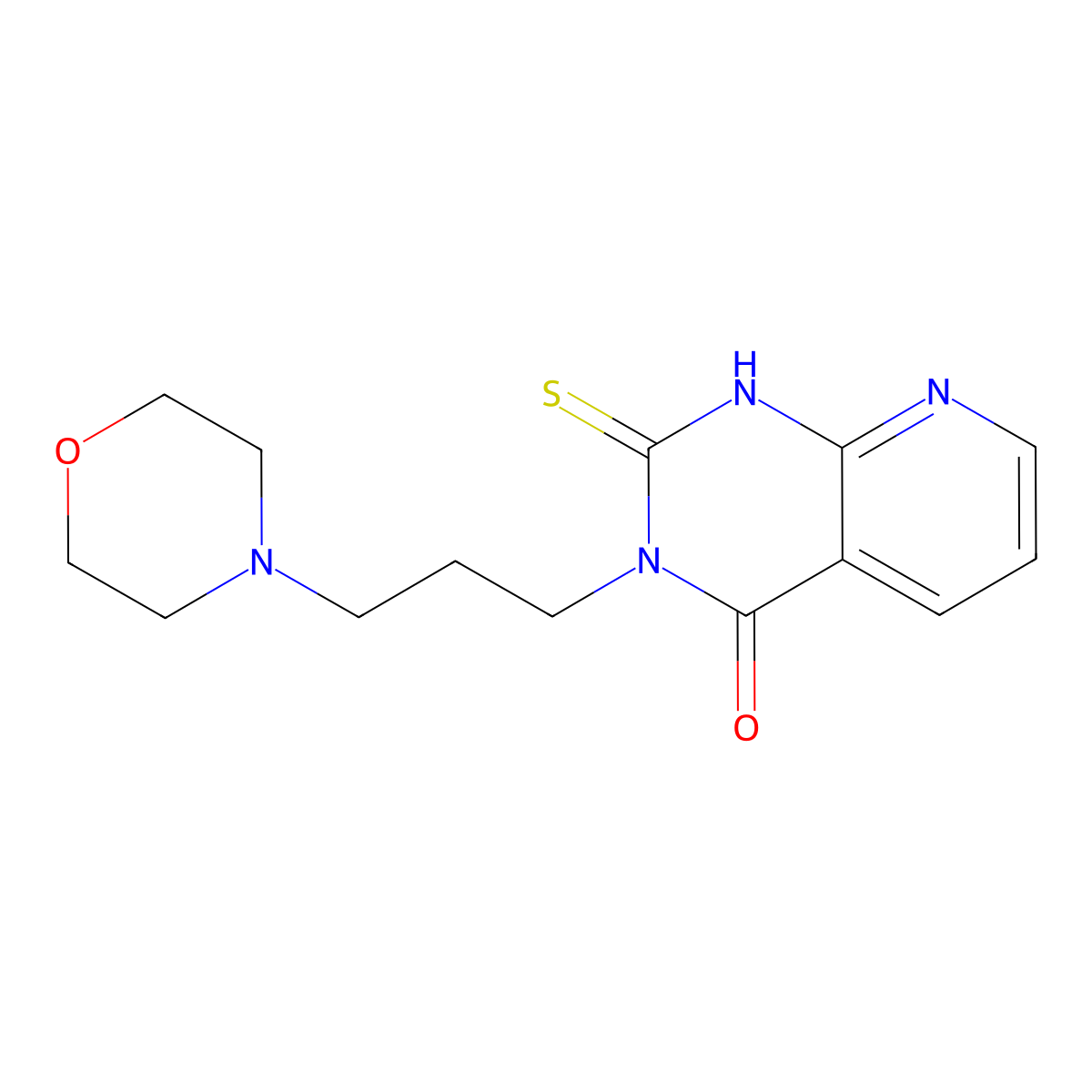 3-(3-morpholin-4-ylpropyl)-2-sulfanylidene-1H-pyrido[2,3-d]pyrimidin-4-one molecular structure, CAS 688793-16-0