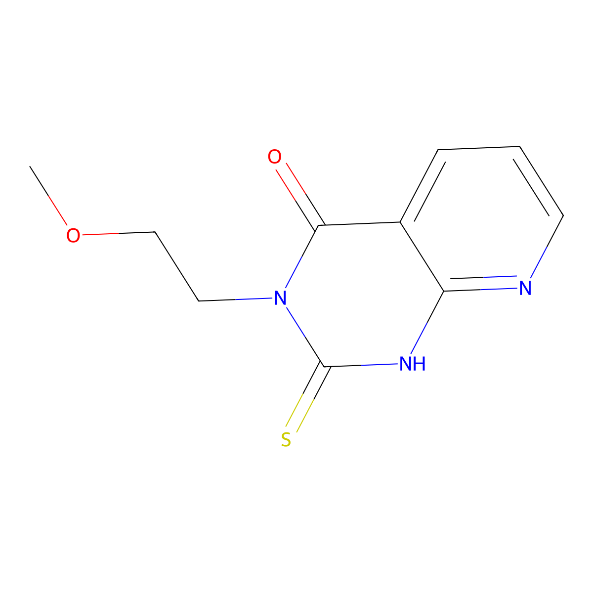 3-(2-methoxyethyl)-2-sulfanyl-3H,4H-pyrido[2,3-d]pyrimidin-4-one molecular structure, CAS 688793-17-1
