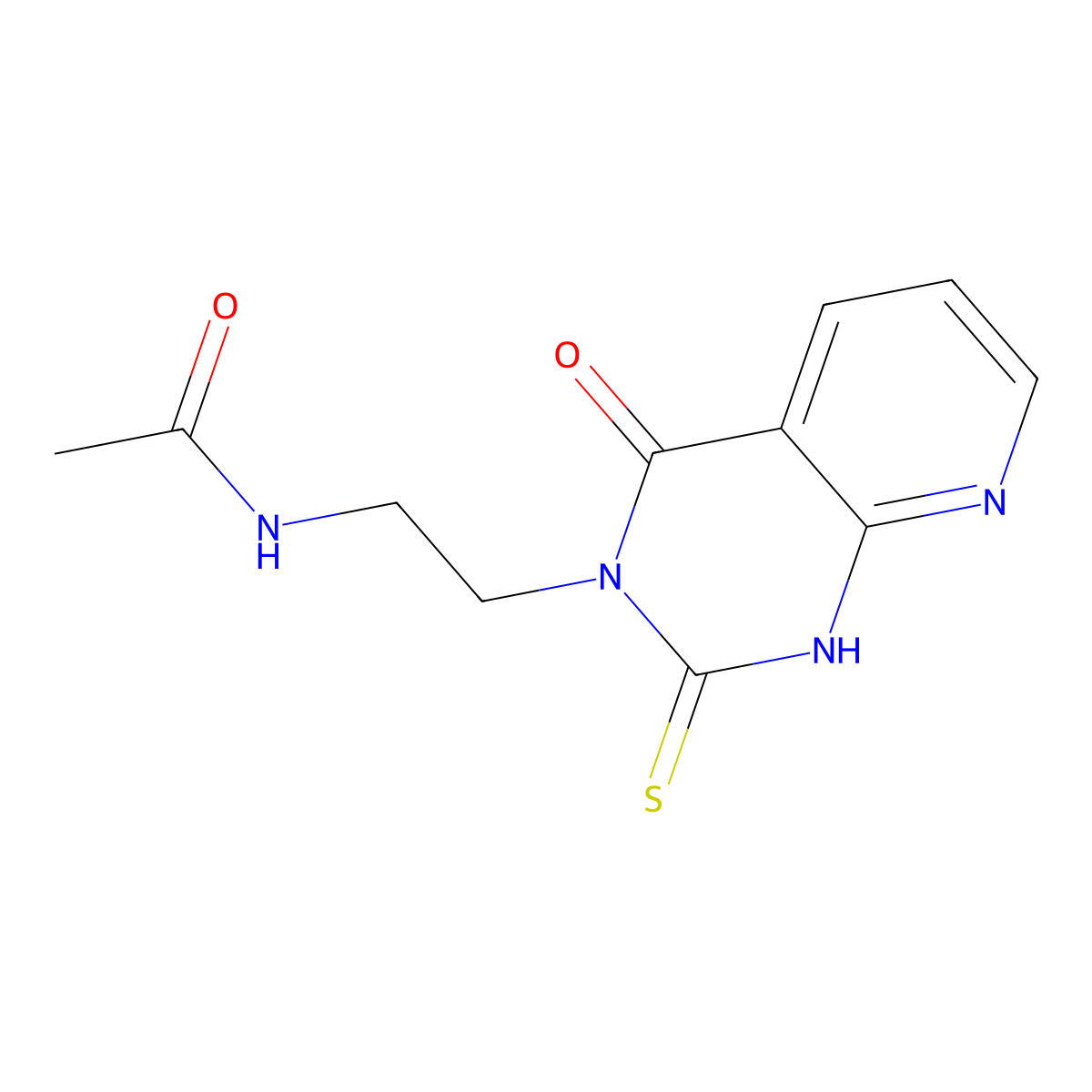 N-[2-(4-oxo-2-sulfanylidene-1H-pyrido[2,3-d]pyrimidin-3-yl)ethyl]acetamide molecular structure, CAS 688793-24-0