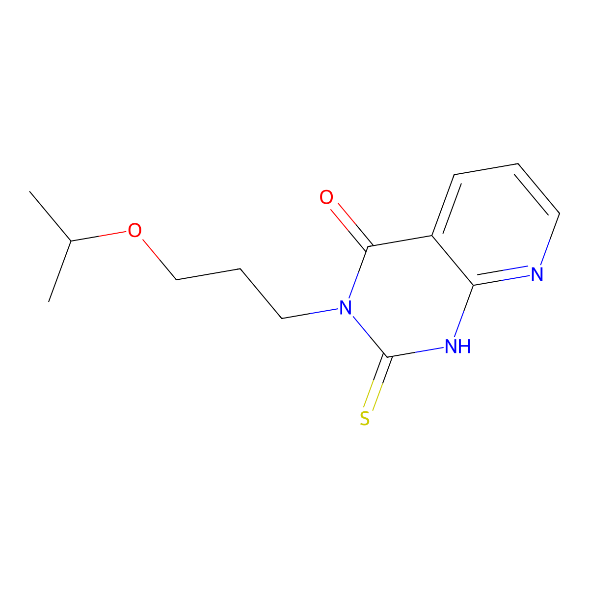 3-(3-isopropoxypropyl)-2-thioxo-2,3-dihydropyrido[2,3-d]pyrimidin-4(1H)-one molecular structure, CAS 688793-28-4