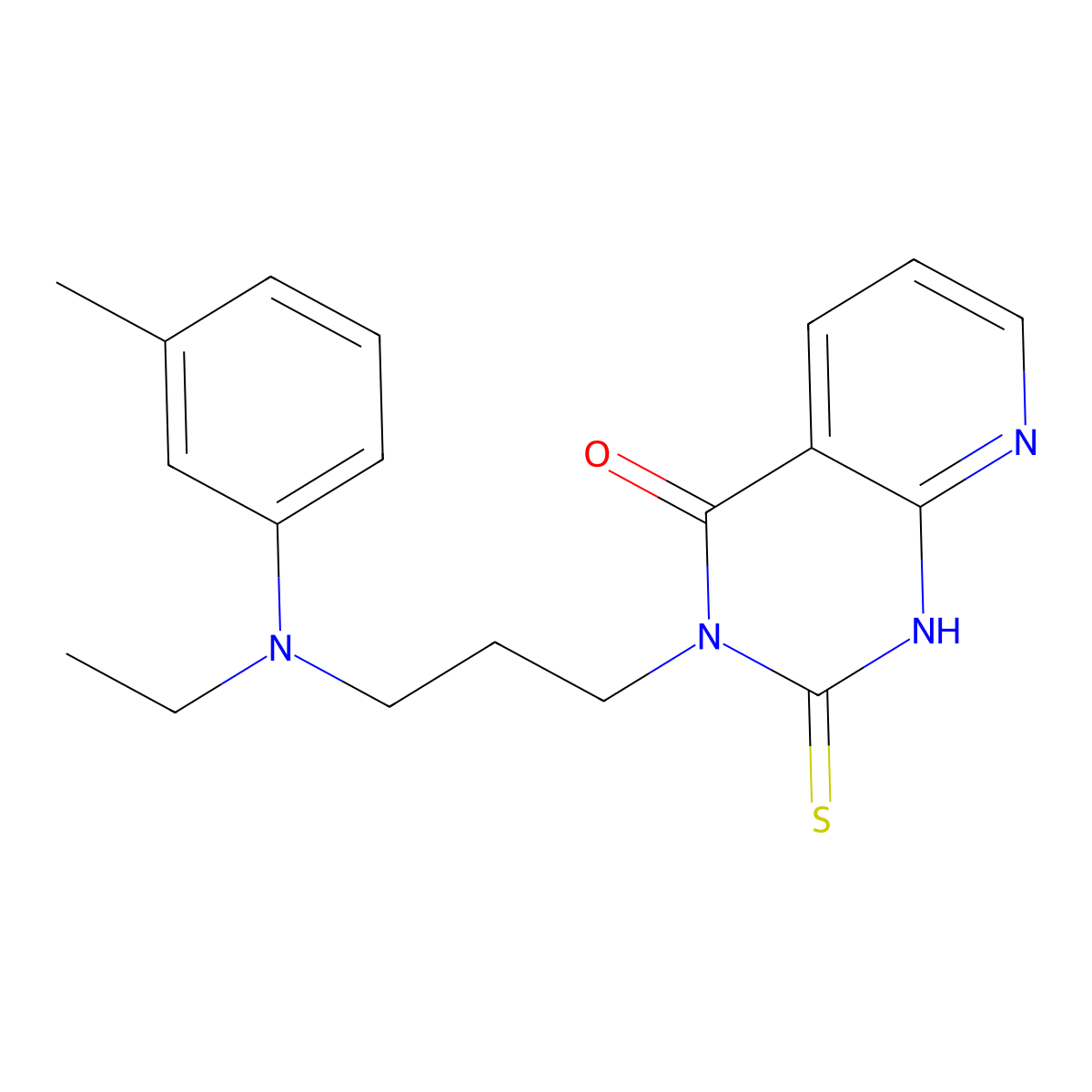 3-[3-(N-ethyl-3-methylanilino)propyl]-2-sulfanylidene-1H-pyrido[2,3-d]pyrimidin-4-one molecular structure, CAS 688793-36-4