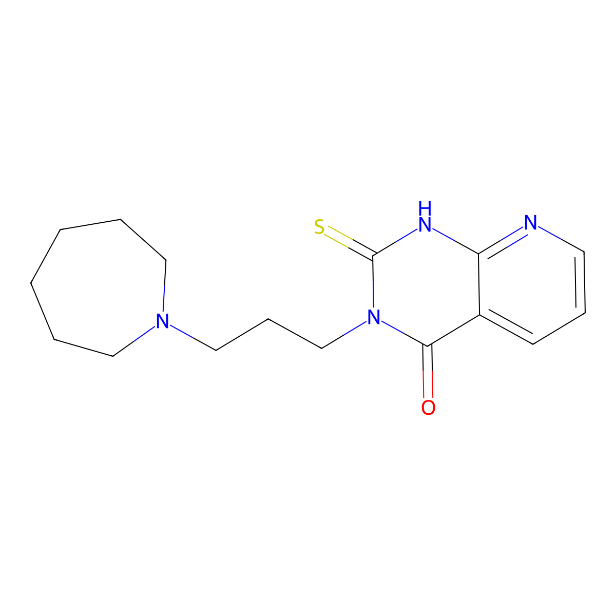3-[3-(azepan-1-yl)propyl]-2-sulfanylidene-1H-pyrido[2,3-d]pyrimidin-4-one molecular structure, CAS 688793-37-5
