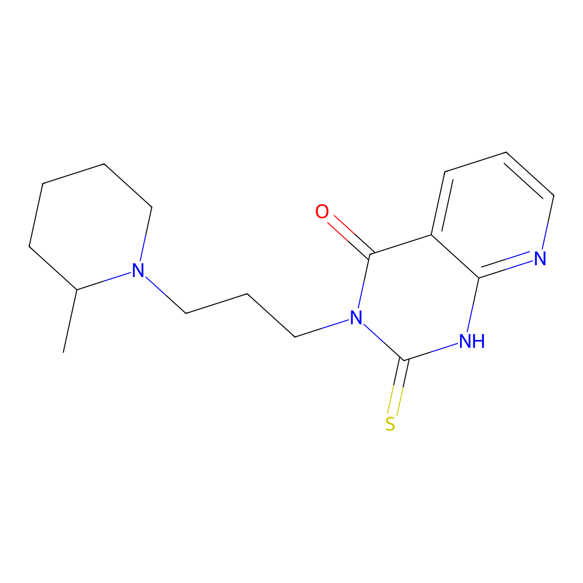 3-[3-(2-methylpiperidin-1-yl)propyl]-2-sulfanylidene-1H-pyrido[2,3-d]pyrimidin-4-one molecular structure, CAS 688793-41-1