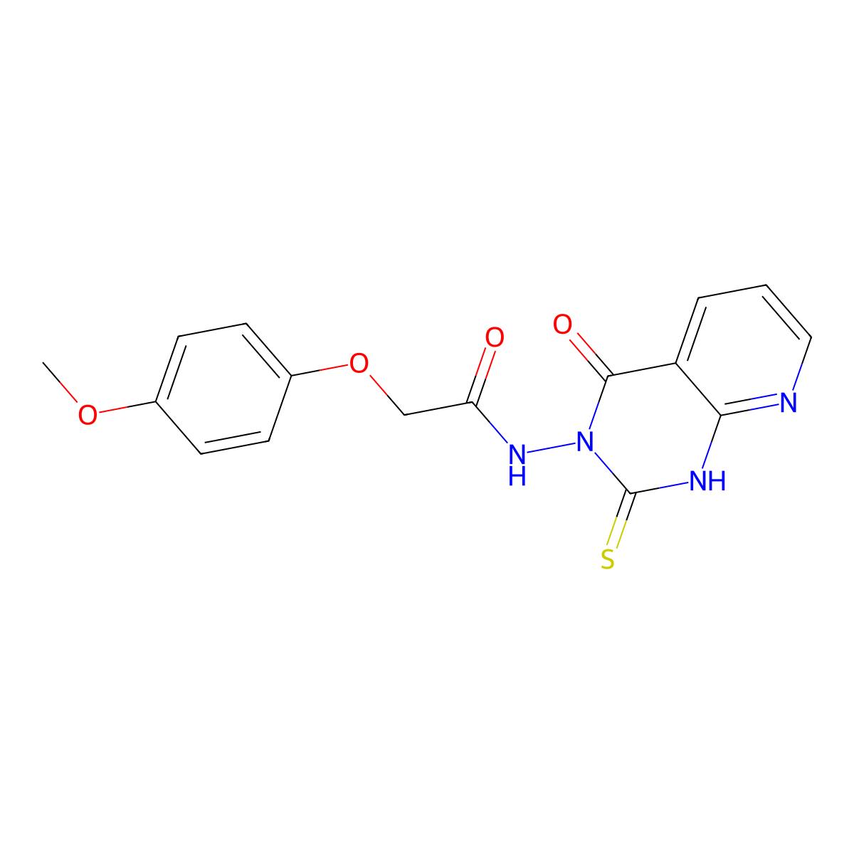 2-(4-methoxyphenoxy)-N-(4-oxo-2-sulfanylidene-1H-pyrido[2,3-d]pyrimidin-3-yl)acetamide molecular structure, CAS 688793-54-6