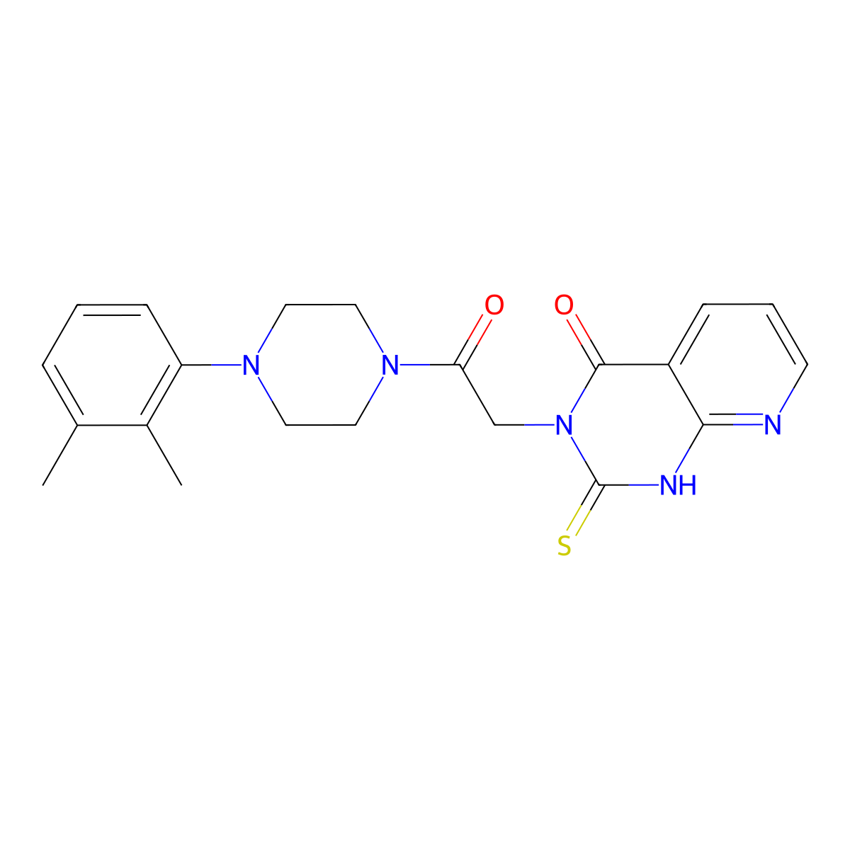 3-[2-[4-(2,3-dimethylphenyl)piperazin-1-yl]-2-oxoethyl]-2-sulfanylidene-1H-pyrido[2,3-d]pyrimidin-4-one molecular structure, CAS 688793-74-0
