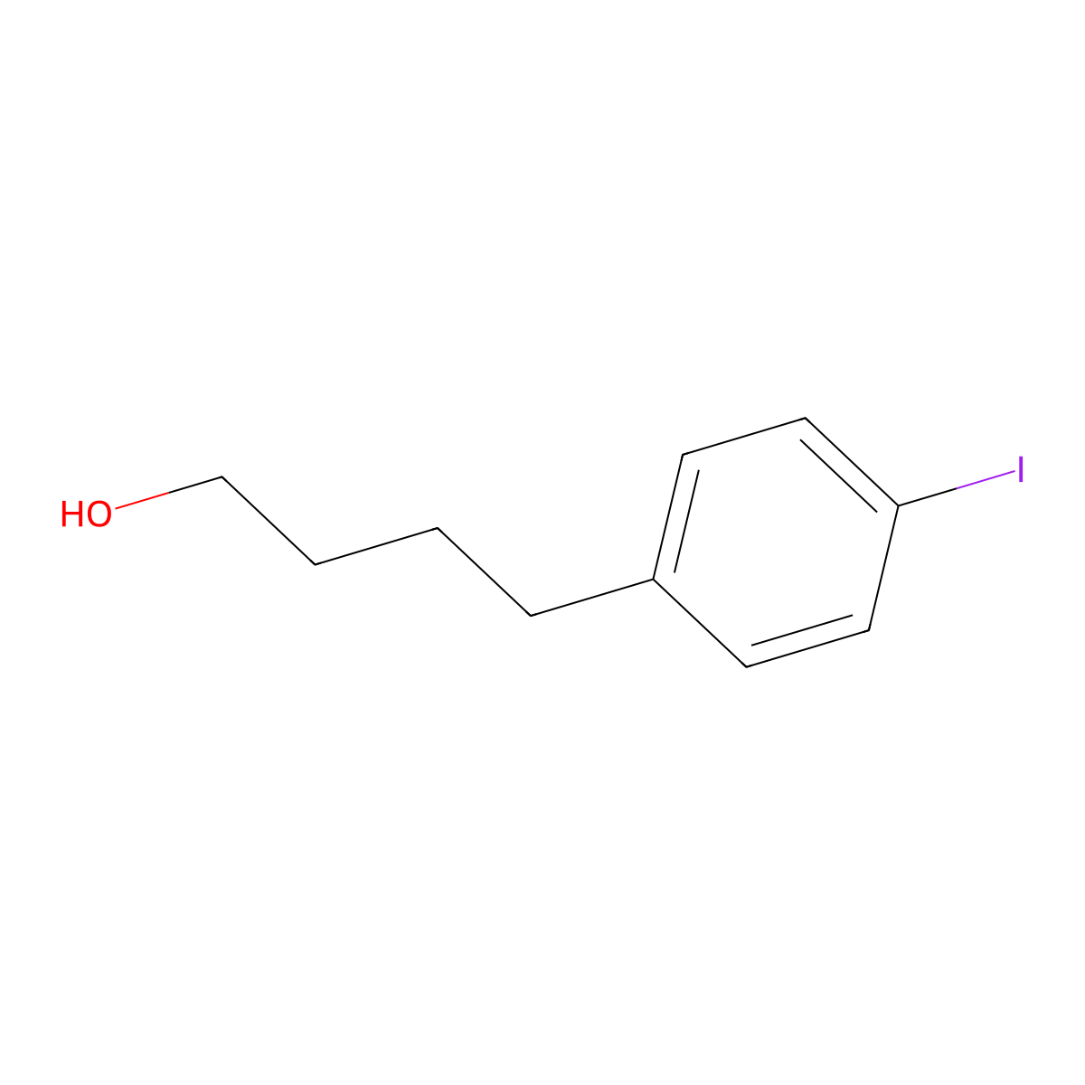 4-(4-Iodophenyl)butan-1-ol molecular structure, CAS 688798-44-9