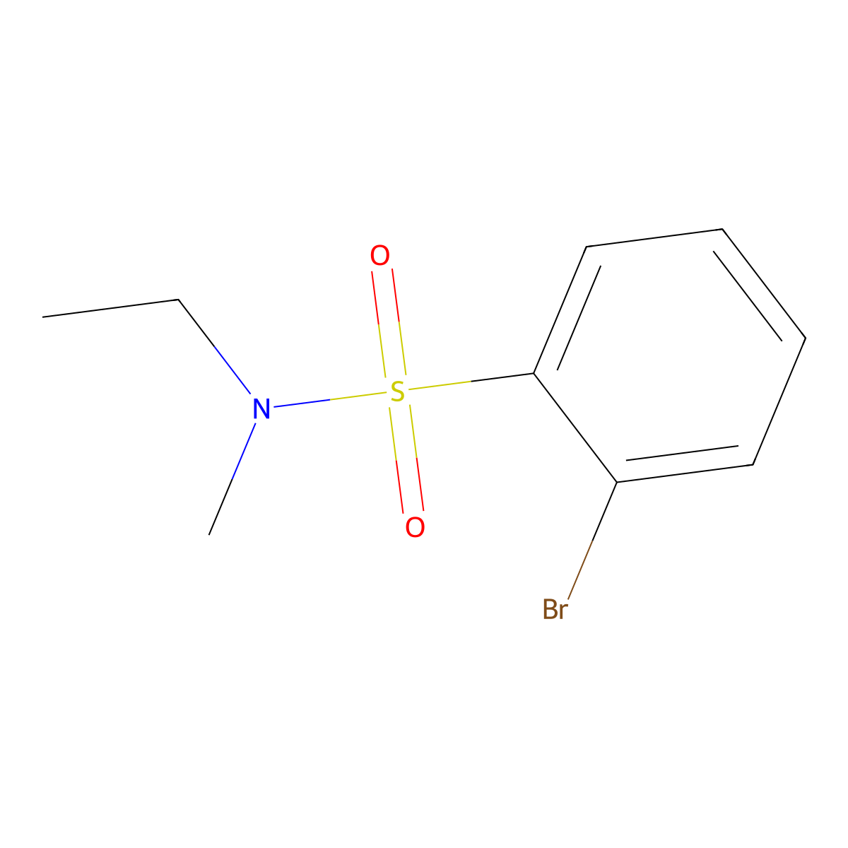 2-Bromo-N-ethyl-N-methylbenzenesulfonamide molecular structure, CAS 688798-62-1