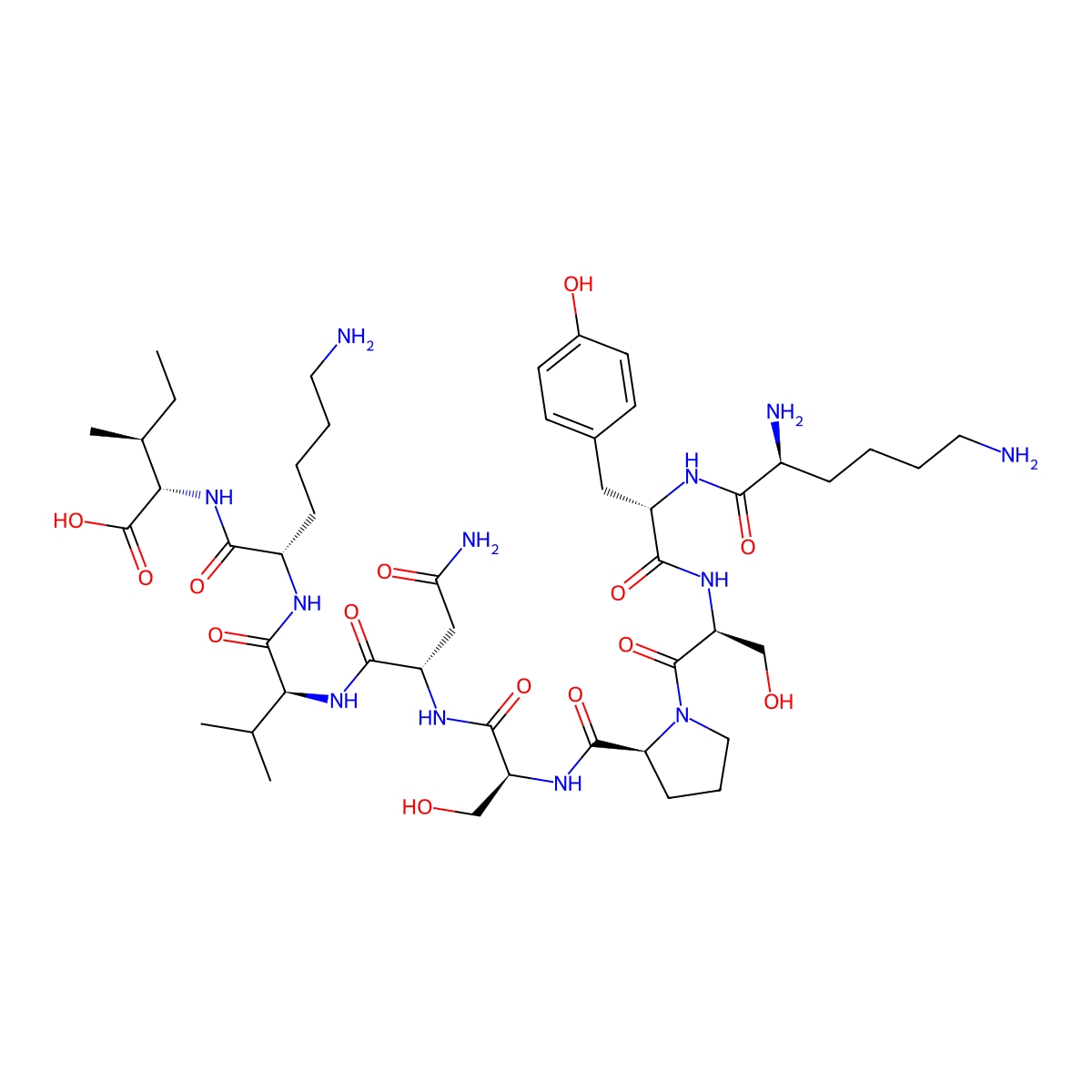H-Lys-Tyr-Ser-Pro-Ser-Asn-Val-Lys-Ile-OH molecular structure, CAS 688805-40-5