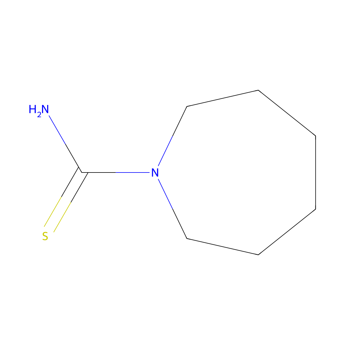 Azepane-1-carbothioamide molecular structure, CAS 68881-66-3