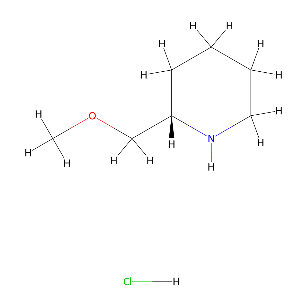(S)-2-(Methoxymethyl)piperidine hydrochloride molecular structure, CAS 688810-00-6